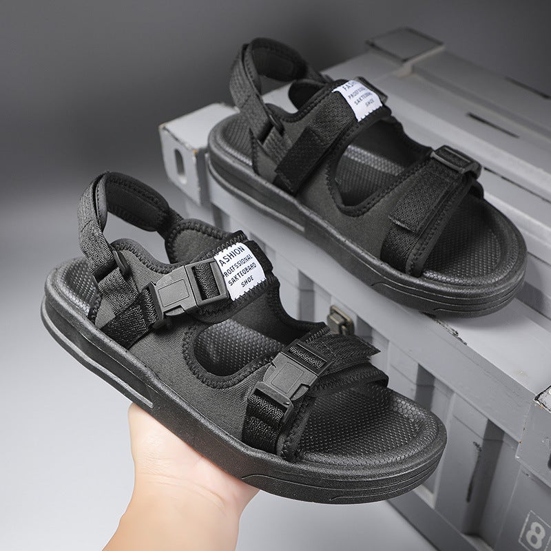 Men'S Sandals Men'S Summer Korean Style Sports Student Outer Wear Outdoor Beach Slippers - Image 2